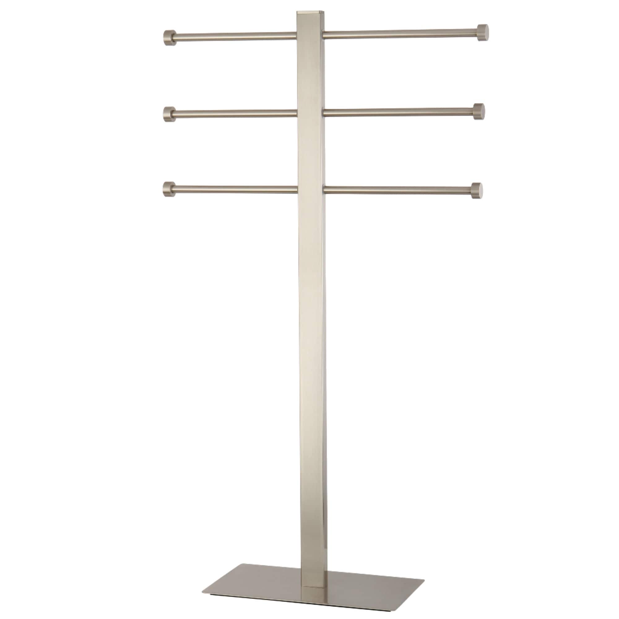 Satin Nickel Freestanding Stainless Steel Towel Holder