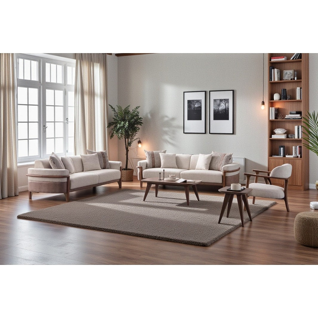 Edgely 3 Pieces Living Room Sets 2 Sofa 1 Chair