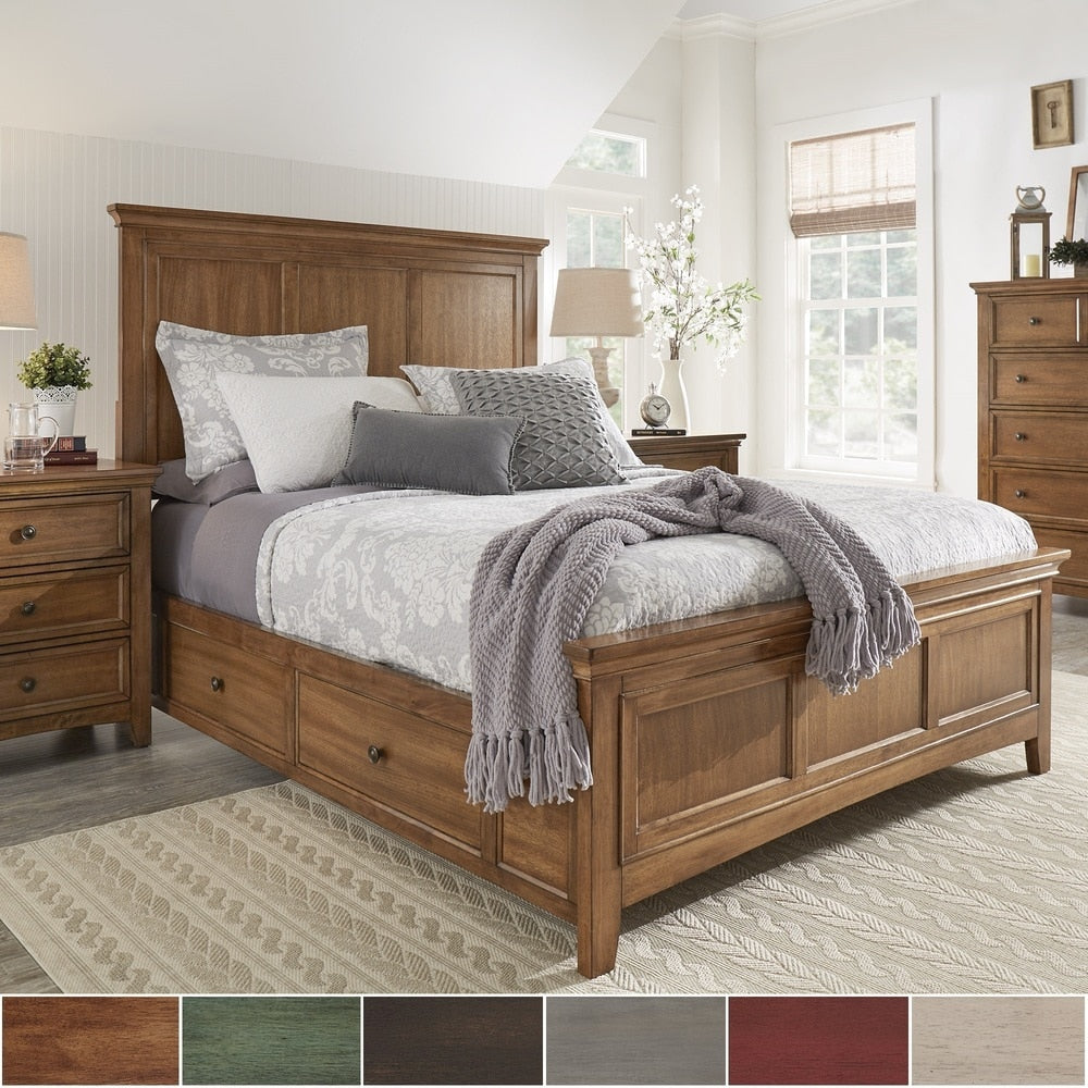 Ediline King Size Wood Panel Platform Storage Bed By Inspire Q Classic