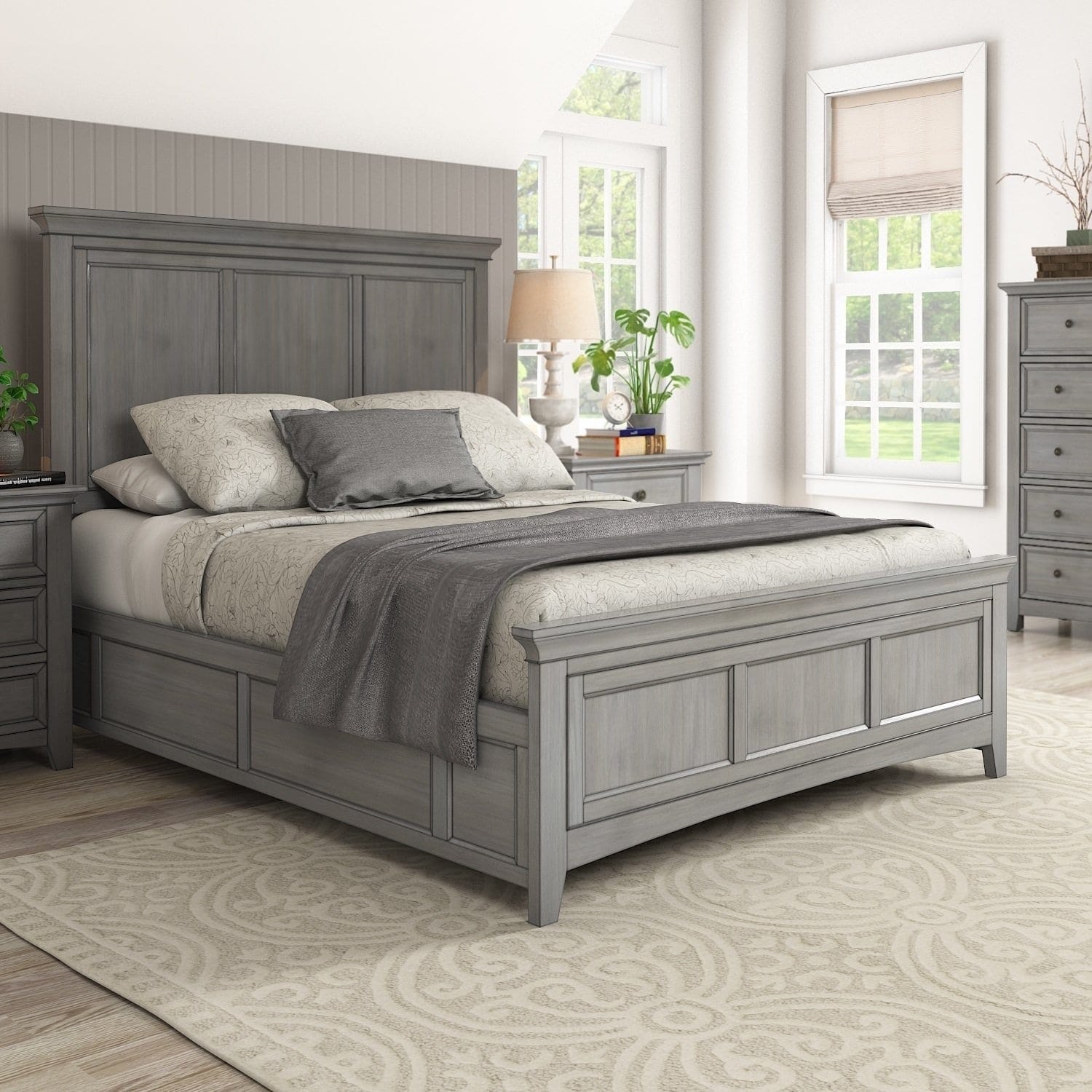 Ediline Wood Panel Platform Bed By Inspire Q Classic