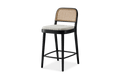 Edith Cane Counter Stool, Black
