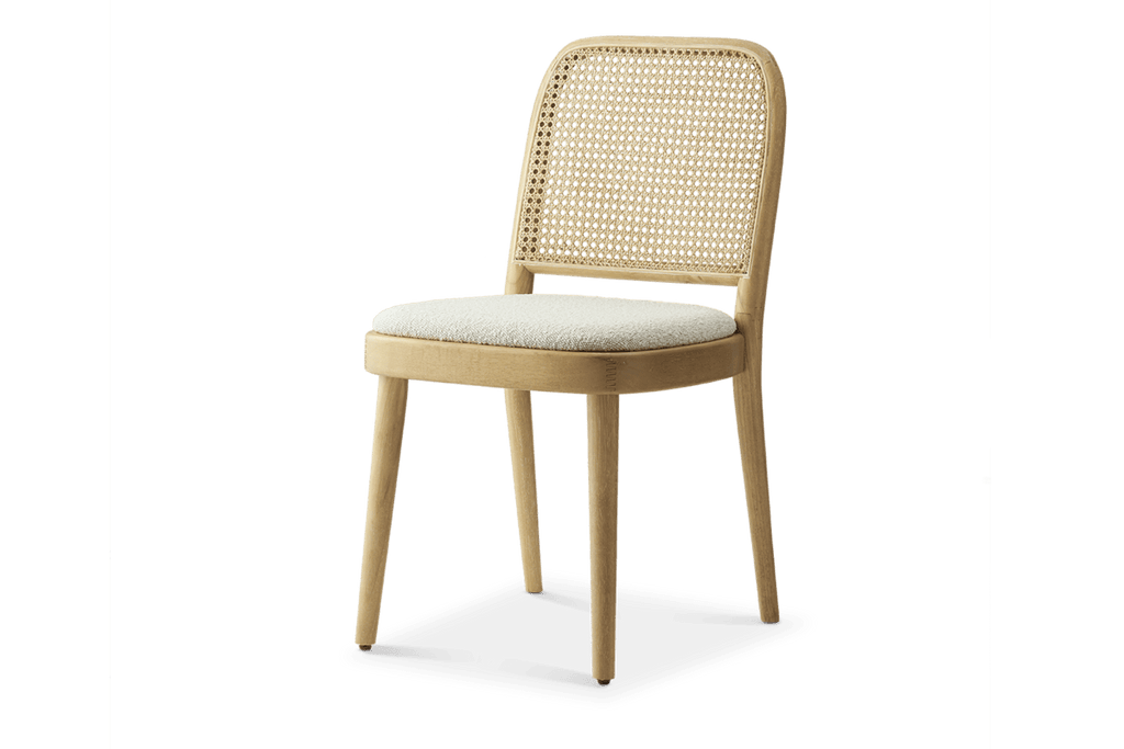 Edith Cane Chair, White Wash