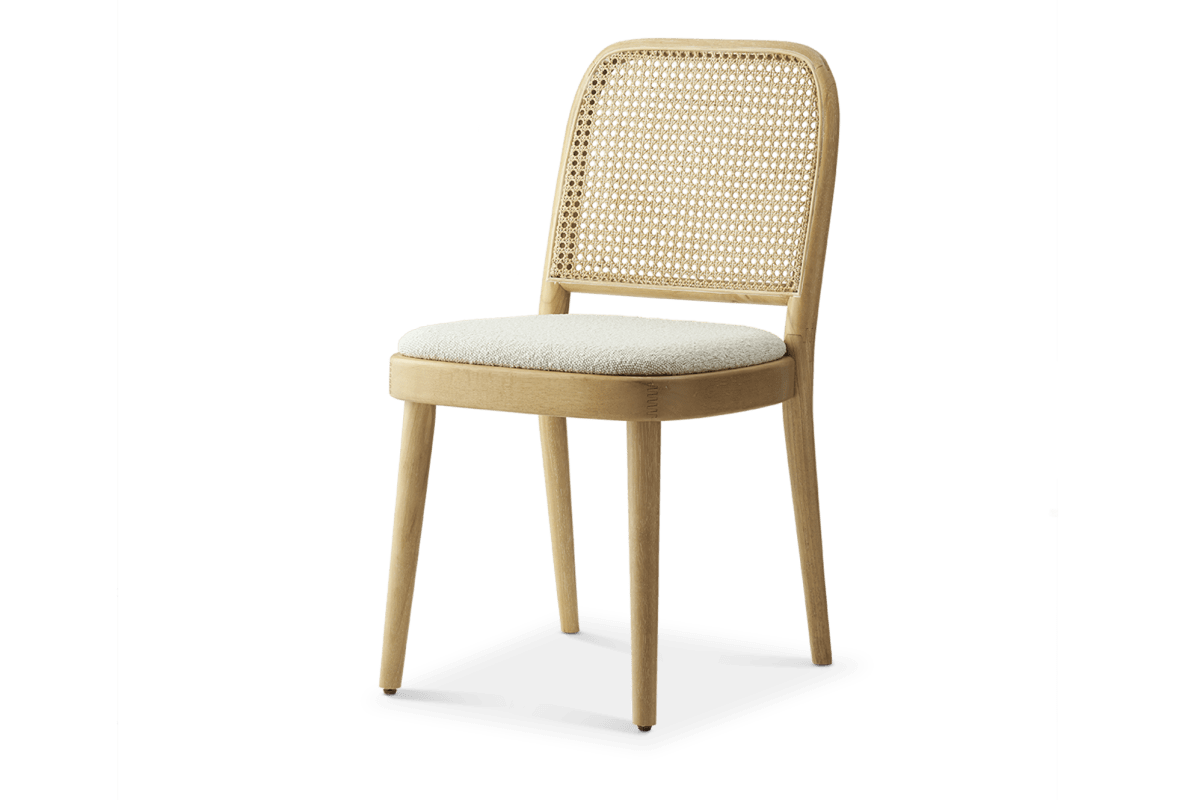 Edith Cane Chair, White Wash