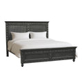 Edmond Hand Carved Solid Mango Wood King Bed With Floral Cutout Panels