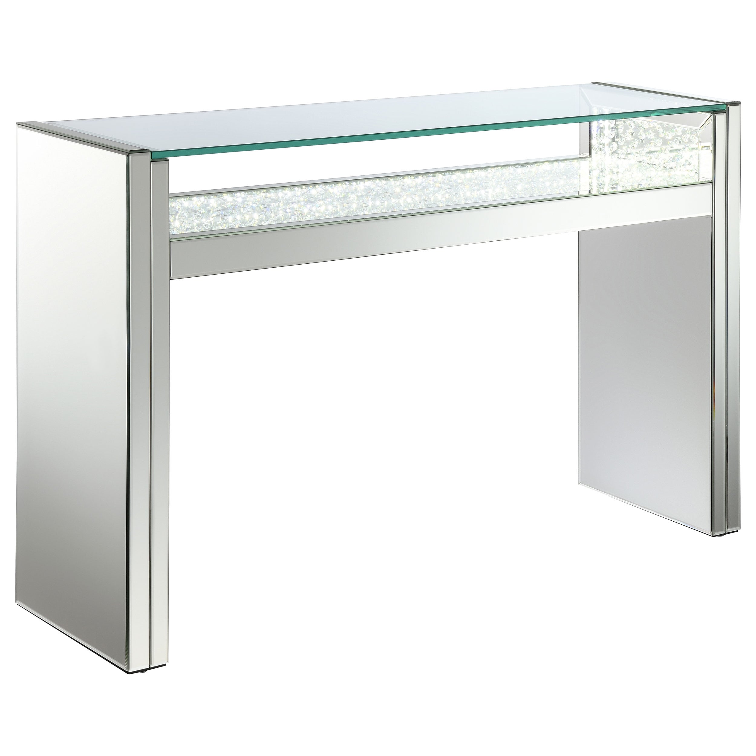 Silver Orchid Evans Silver 1 Shelf Console Table