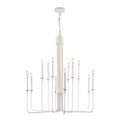 Edward 36 Inch Wide 12 Light Chandelier In Matte White 36In W X 36In D X 38In H