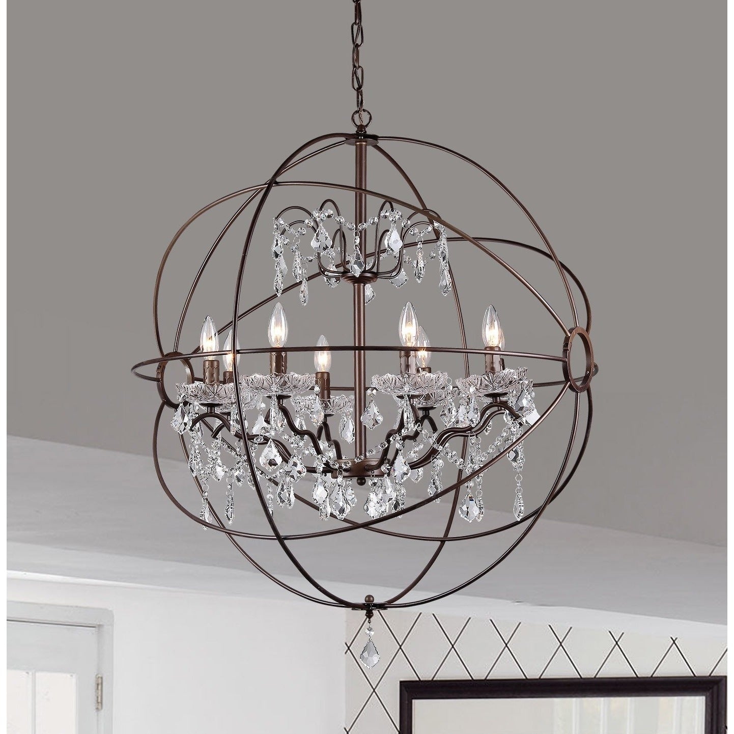Edwards Antique Bronze 32 Inch Chandelier