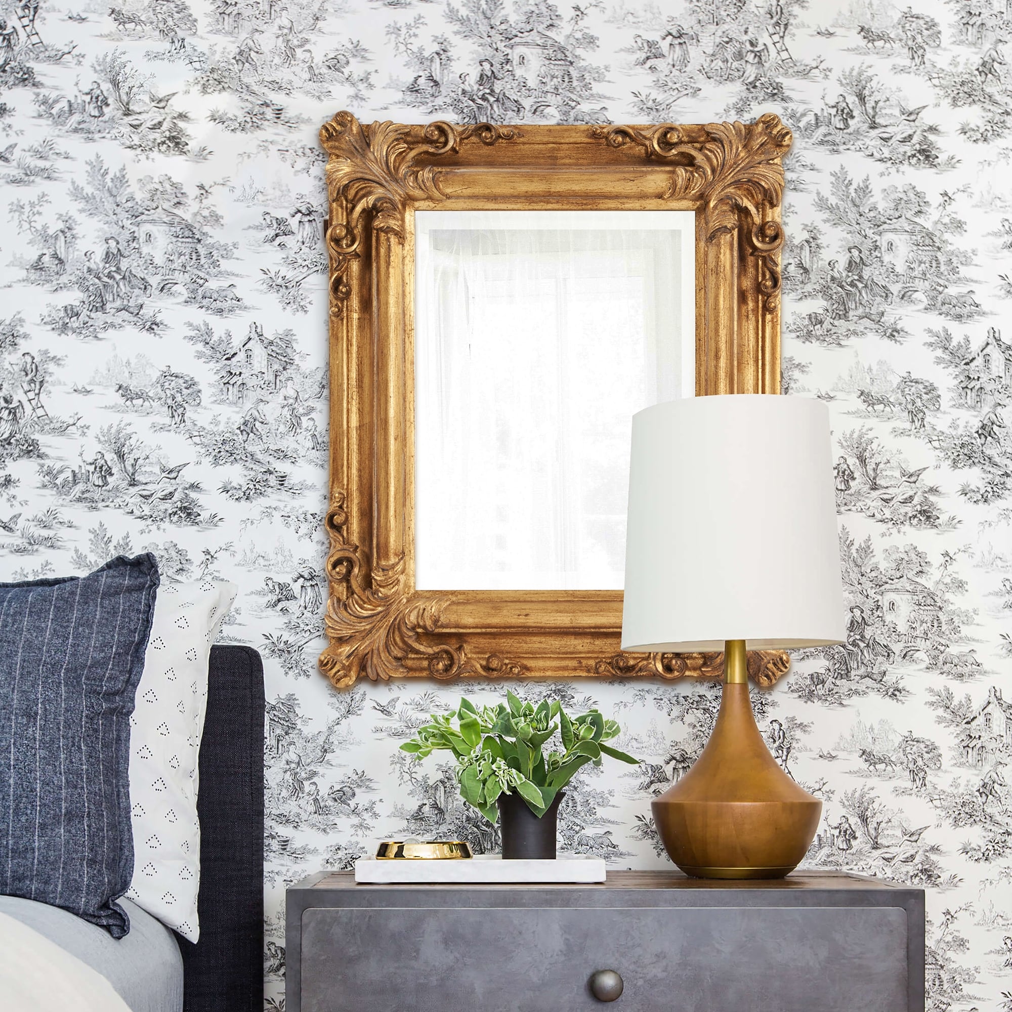 Edwin Rustic Gold Mirror
