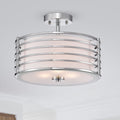 Edwin Semi Flush Mount 14 Inch Chandelier