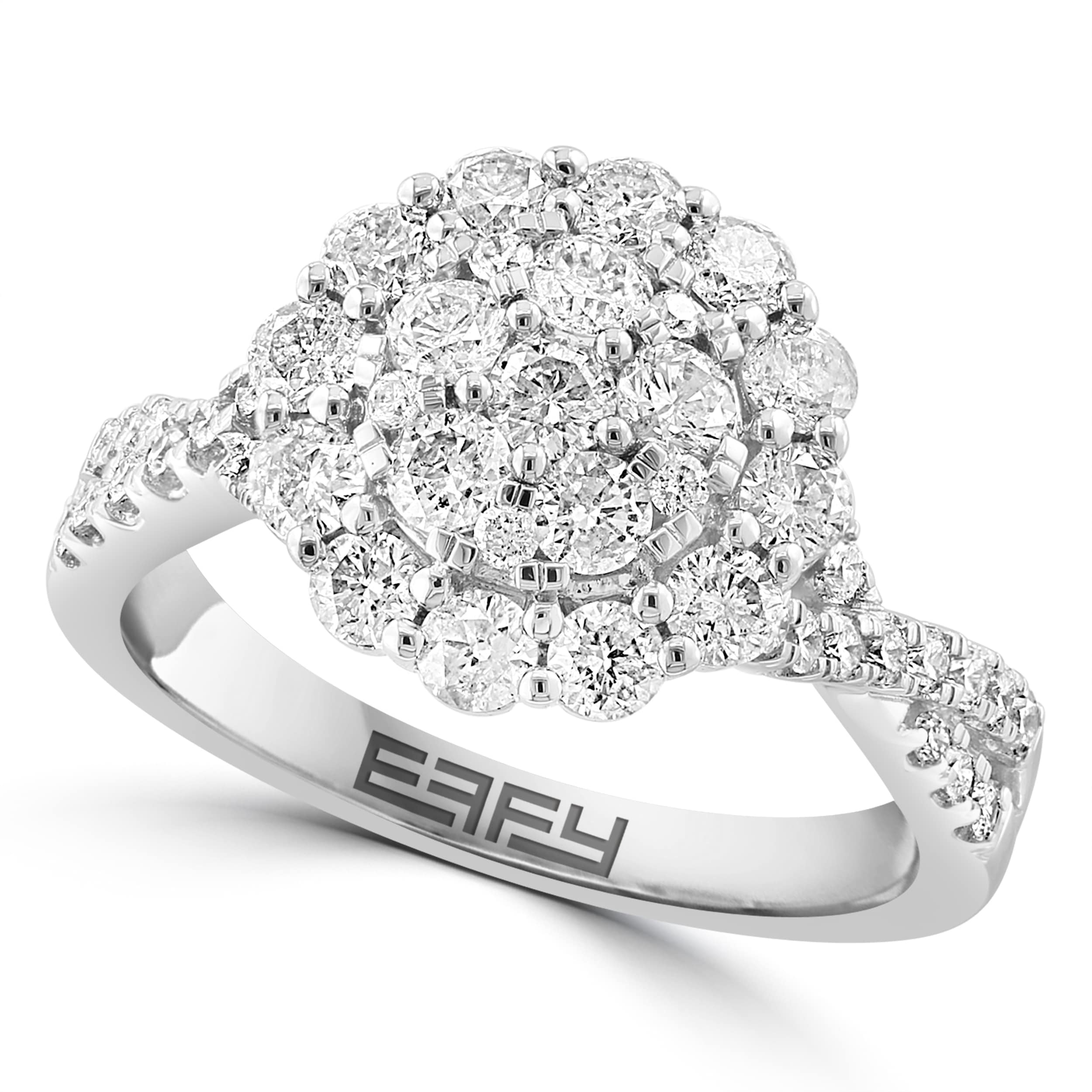 Effy 14K White Gold Diamond Statement Ring