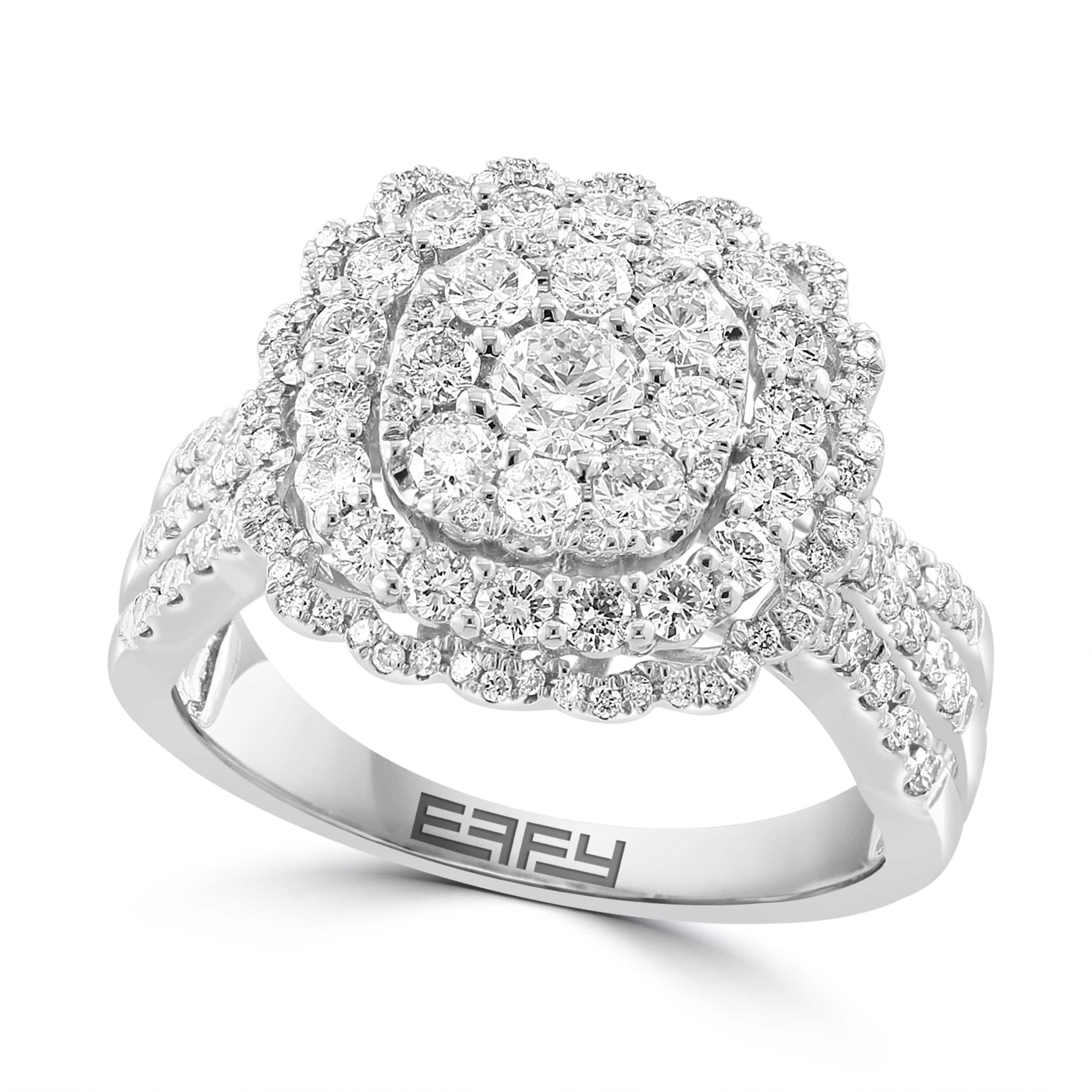 Effy 14K White Gold Diamond Statement Ring