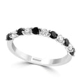 Effy 14K White Gold Diamond Black Diamond Band