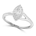 Effy 14K White Gold Lab Grown Diamond Marquise Ring