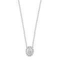 Effy 14K White Gold Lab Grown Diamond Oval Pendant Necklace