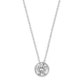 Effy 14K White Gold Lab Grown Diamond Round Pendant Necklace