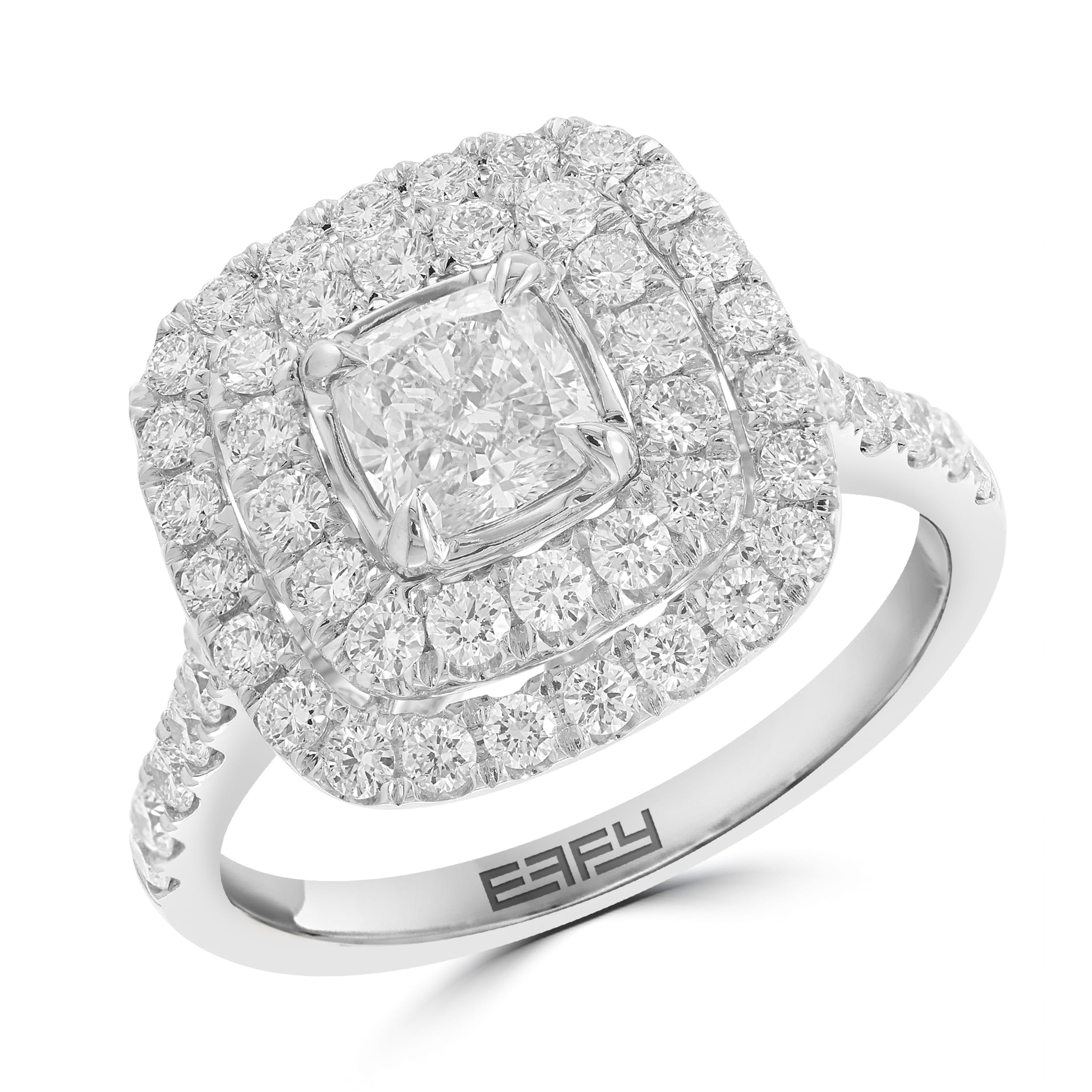 Effy 14K White Gold Lab Grown Diamond Statement Ring
