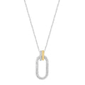Effy 14K White Yellow Gold Diamond Pendant Necklace