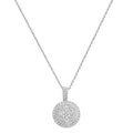 Effy 925 Silver Lab Grown Diamond Round Pendant Necklace