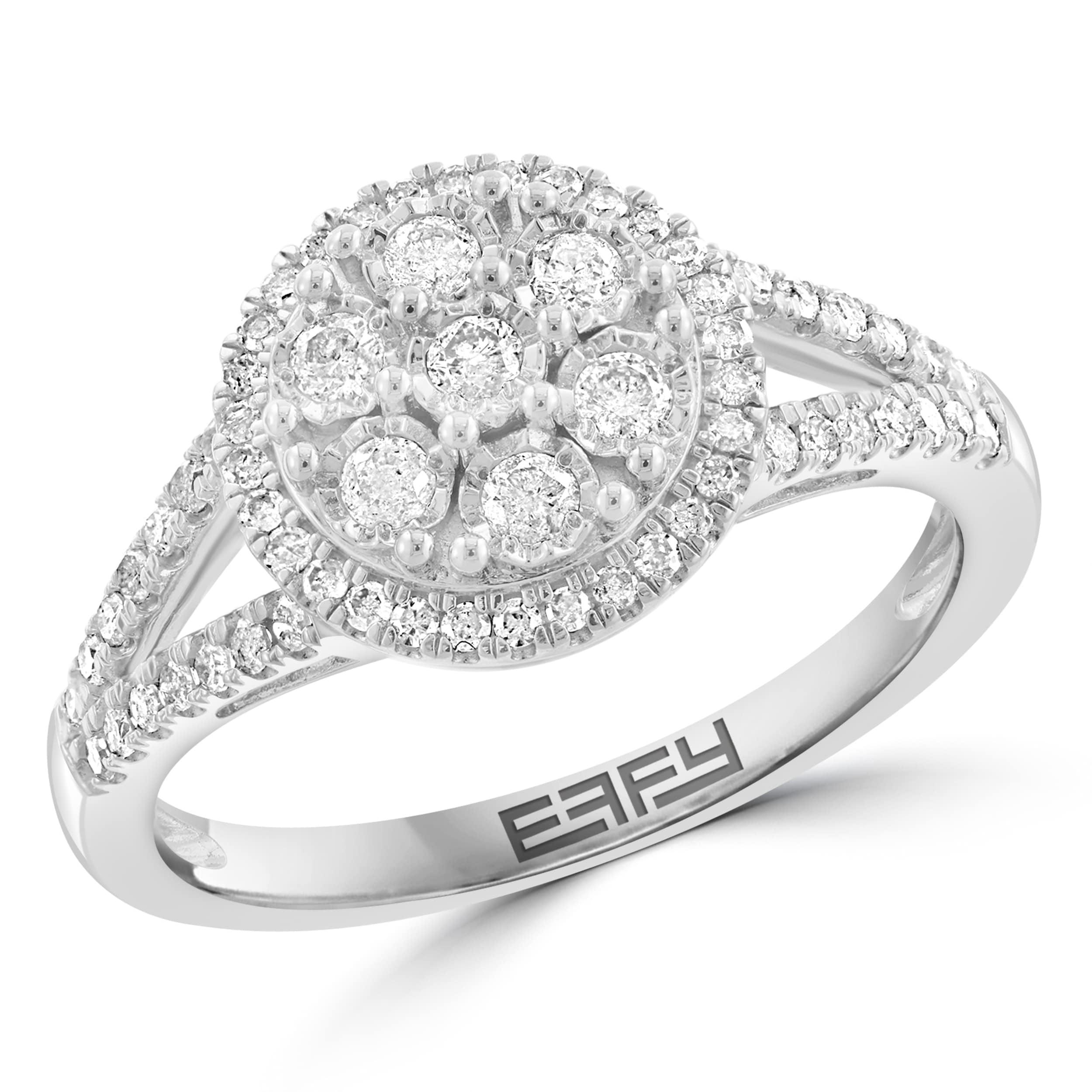 Effy 925 Sterling Silver Diamond Statement Ring