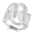 Effy 925 Sterling Silver Diamond Statement Ring