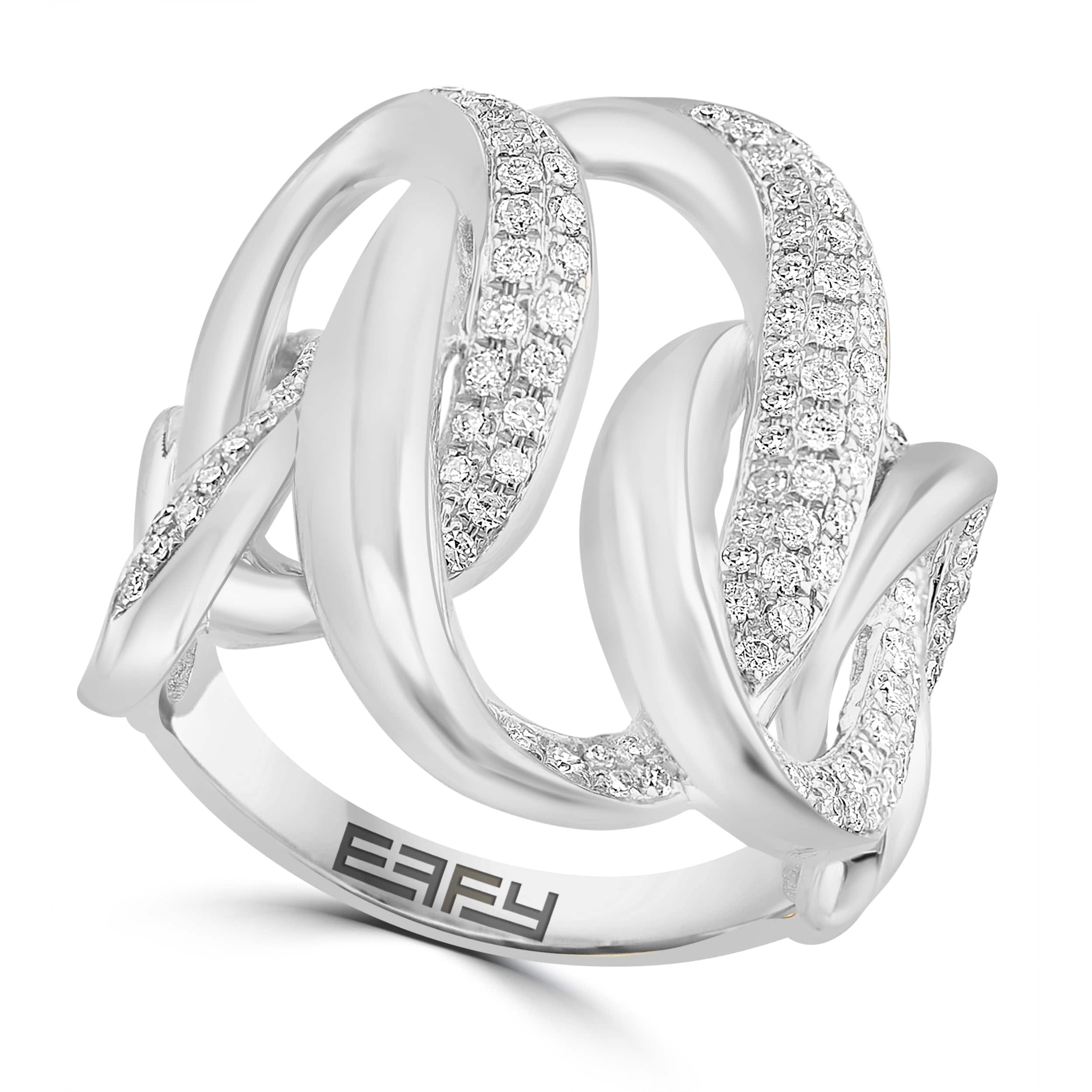Effy 925 Sterling Silver Diamond Statement Ring