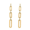 Effy Womens 14K Yellow Gold Diamond Chain Drop Earrings