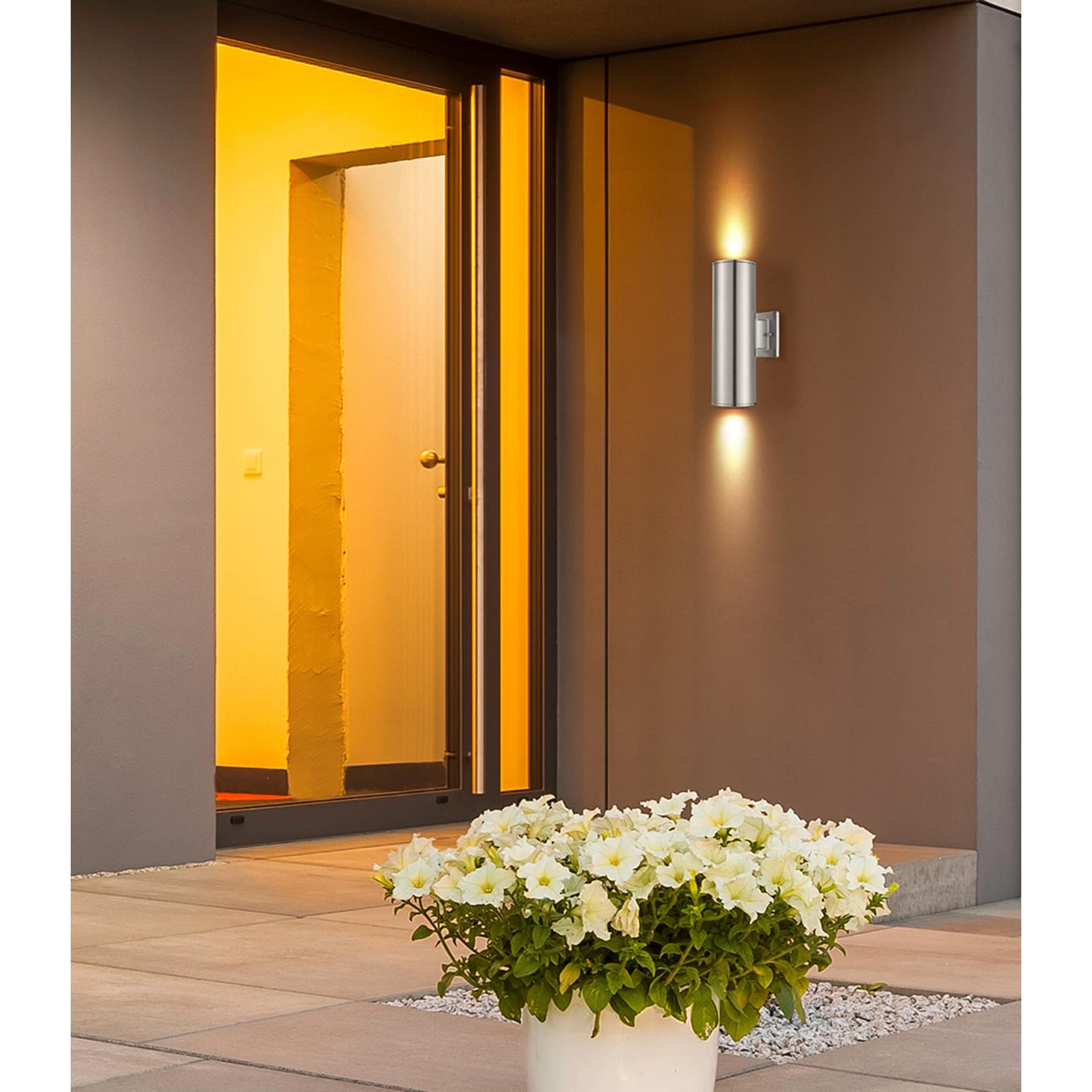 Eglo Ascoli 2 Light Stainless Steel Outdoor Sconce