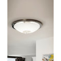 Eglo Giolina Chrome Led Flush Mount With White Clear Glass Crystals Shade