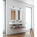 Eglo Led Bath Vanity Light W Matte Black Finish And Satin Acrylic Shade