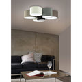 Eglo Pastore 6 Light Ceiling Light W White Black Taupe Grey And Cappuccino Shades