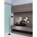 Eglo Priddy 2 Black 1 Light Floor Lamp With Black Exterior Gold Interior