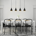 Eglo Priddy 2 Linear Pendant W Black Exterior And Gold Interior Shades
