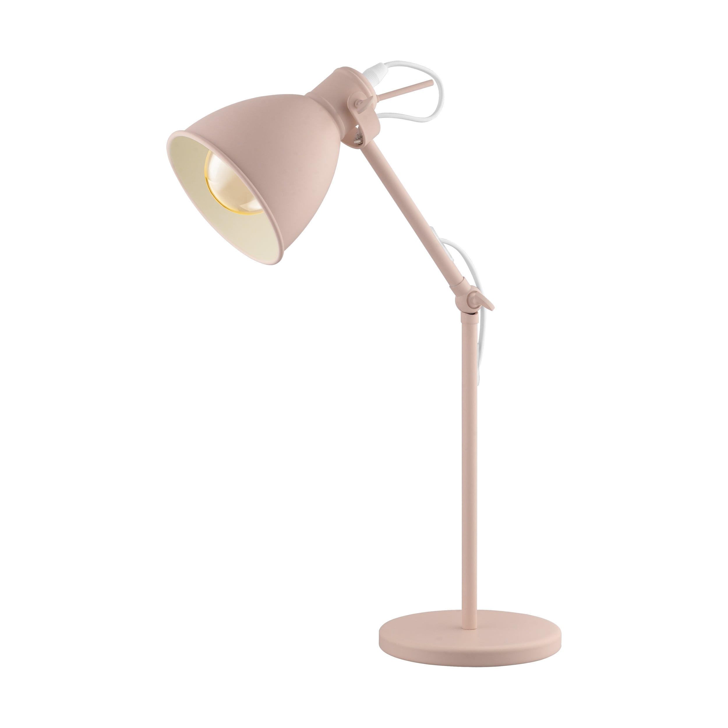 Eglo Priddy Desk Lamp W Pastel Apricot Finish