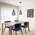 Eglo Razoni Pendant With Black Finish And Opal Glass