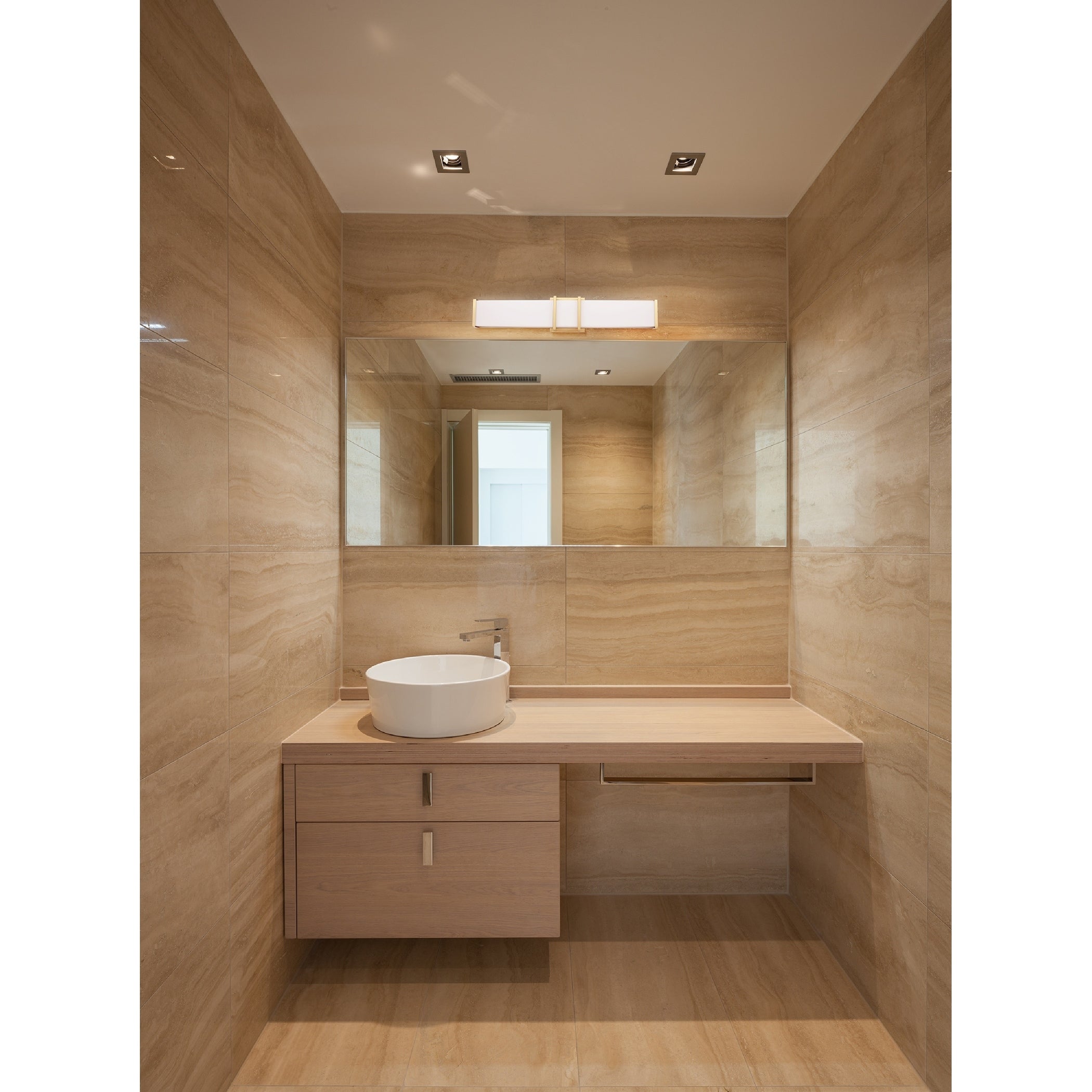 Eglo Tomero Led Vanity Light W Brushed Gold Finish And Acrylic Shade