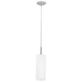 Eglo Troy 3 Matte Nickel 1 Light Mini Pendants With White Glass