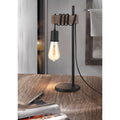 Eglo Violon 1 Light Black And Dark Brown Table Lamp