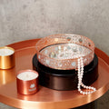 Egnazia Rose Gold Metal Mirror Tray Small Rounded Intricate