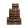 Blue Nile Mills Egyptian Cotton Pile Plush Heavyweight Absorbent Luxury Soft 10 Piece Towel Set
