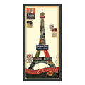Empire Art Eiffel Tower Hand Made Signed Art Collage By Ead Artists Co Op Under Tempered Glass In Black Frame