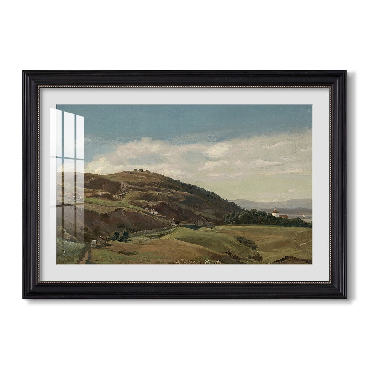 Ekeberg And Oslo Church 1852 Adolph Tidemand Custom Framed Print