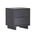 Elara 18 Inch Solid Wood Mid Century 2 Drawer Nightstand