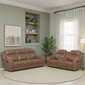 Elara Microfiber 2 Piece Manual Reclining Living Room Sofa Sets