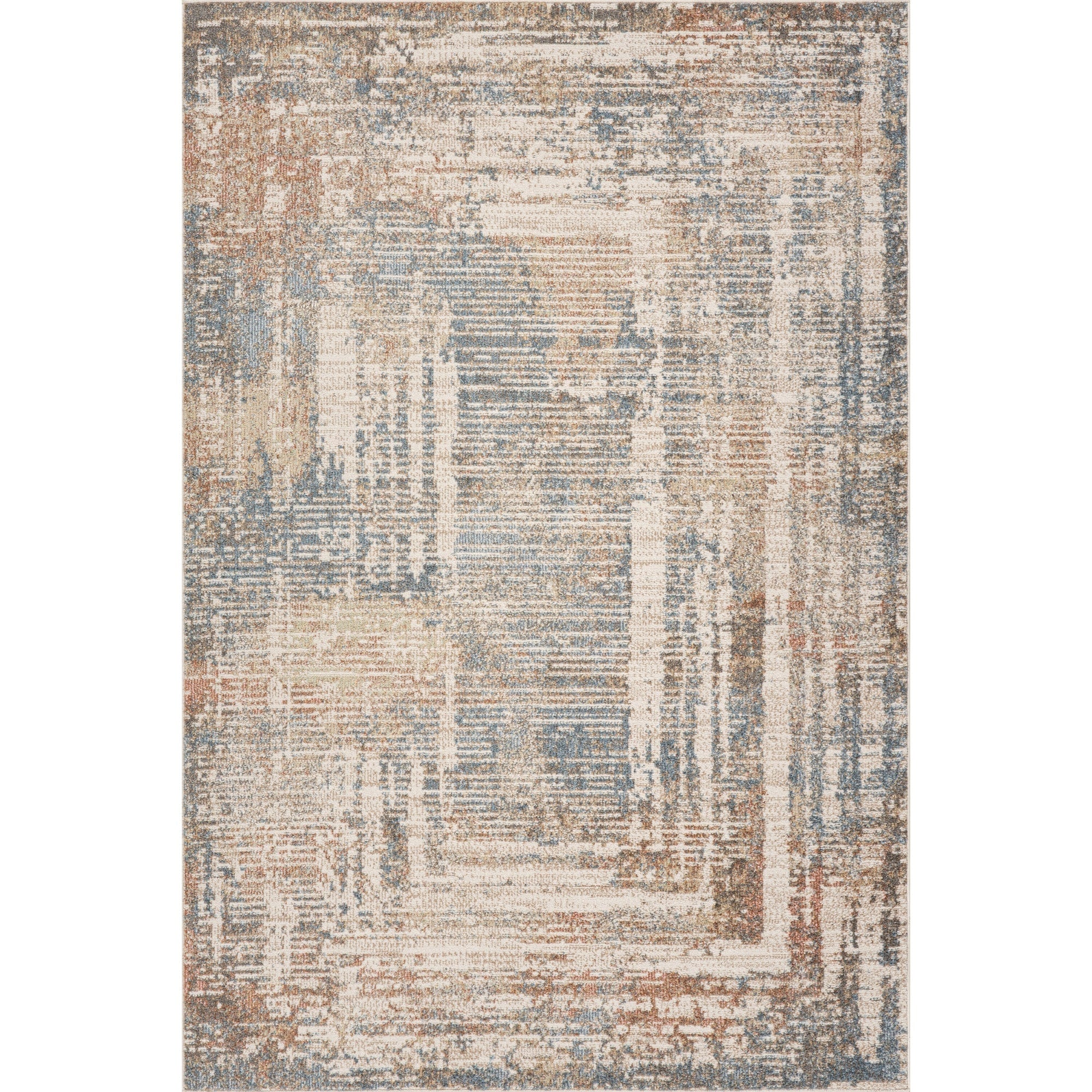 Elaria Rustic Bordered Washable Area Rug