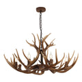 Eldora 36 8 Light Rustic Farmhouse Adjustable Resin Antler Led Chandelier