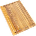Eldridge Large 18 In. W X 12 In. D Handcrafted Acacia Wood Grain Thick Reversible Cutting Board With Juice Grooves