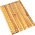 Eldridge Medium 16 In. W X 11 In. D Handcrafted Acacia Wood Grain Thick Reversible Cutting Board With Juice Grooves