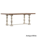 Eleanor 78 Inch Oak Dining Table With Turned Leg Trestle Base By Inspire Q Classic