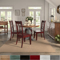 Eleanor Antique Grey Round Top Solid Wood Dining Set X Back By Inspire Q Classic