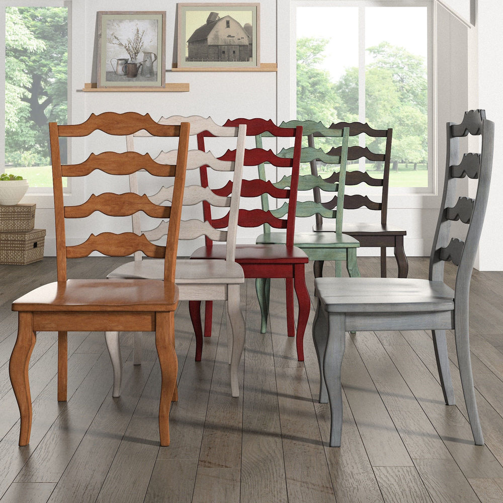 Eleanor French Ladder Back Wood Dining Chair Set Of 2 By Inspire Q Classic